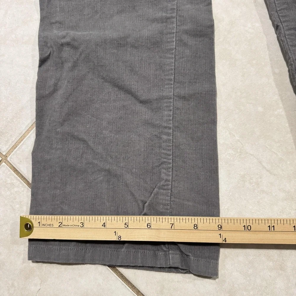 Peter Millar Pants Mens 38x35 Gray Corduroy Stretch Chino Pima Cotton Flat Front